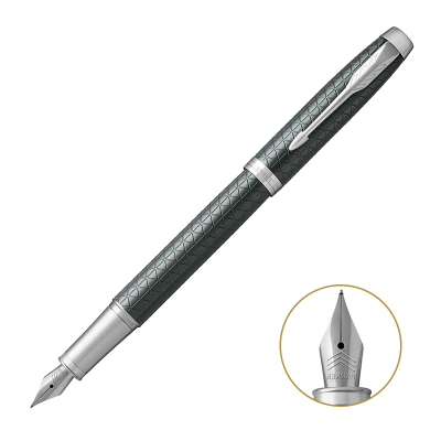 派克PARKER钢笔IM绿野仙踪墨水笔学生商务办公文具用品可吸墨可替换墨囊0.5mm金属不锈钢F笔尖IM绿野仙踪墨水笔