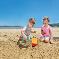 Hape建筑工具套18个月以上沙滩模型玩具砖匠工具戏水玩沙男孩女孩玩具