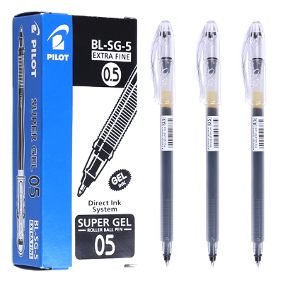 日本进口百乐 BL-SG-5大容量走珠中性笔签字笔办公财务学生用不断墨水笔