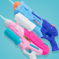乐缔(LEDER) 儿童水枪玩具男孩女孩 夏天戏水户外沙滩玩具高压喷射大号抽拉自动玩具水枪小孩子礼物蓝色