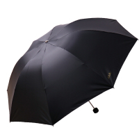 天堂伞三折晴雨伞商务伞58CMx8骨 307E纯色#黑色黑胶