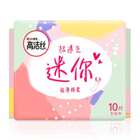 高洁丝(Kotex) 迷你巾190mm10片*6包 柔软透气日用 零触感护垫姨妈巾 超薄绵柔直条卫生巾