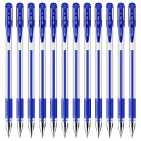 得力(deli)33399中性笔考试专用笔学生用0.5mm碳素黑色水性签字水笔文具(12支/盒)