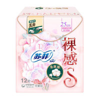 苏菲Sofy 裸感S贵族棉卫生巾日用组合装 250mm*12片*5包 超薄柔软无感量多日用姨妈巾