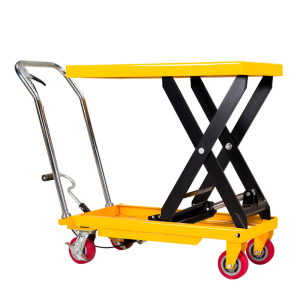 慧采云 手动液压升降平台车简易可移动式手推车小型搬运装卸车升降机