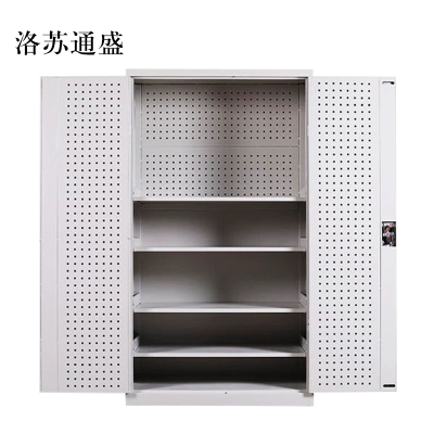 洛苏通盛工具柜加厚铁皮储物柜工厂车间用带抽屉汽修多功能收纳柜通门带网柜灰白色