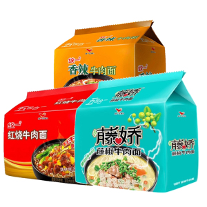 统一100方便面红烧香辣牛肉面老坛酸菜藤娇藤椒泡面夜宵袋装速食
