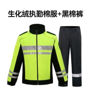户外 分体雨衣雨裤 套装男士 加绒加棉加厚 保暖双层 交通保安反光雨衣