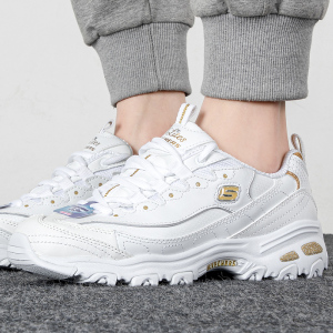 Skechers/斯凯奇女鞋新款复古厚底熊猫鞋轻质缓震运动休闲鞋11931-BBK ZP