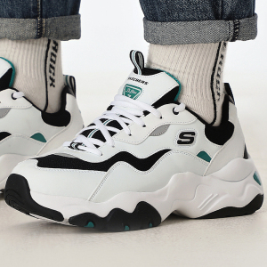Skechers斯凯奇男鞋新款厚底老爹鞋透气减震运动休闲鞋237152-WHT ZP