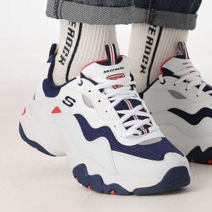 Skechers斯凯奇男鞋新款厚底老爹鞋透气减震运动休闲鞋237152-WHT ZP