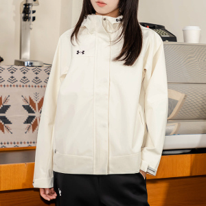 安德玛UA女装新款外套运动连帽宽松休闲防水防风夹克23600402-001