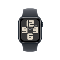 MXEX3CH/B Apple Watch SE GPS 40 毫米午夜色铝金属表壳 午夜色运动型表带-S/M