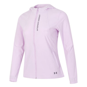安德玛(Under Armour)女装新款运动服健身训练舒适透气休闲防风外套梭织连帽夹克1377043-543 ZP
