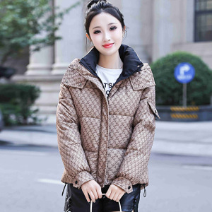 羽绒棉棉衣棉服女2024新款冬季加厚连帽时尚百搭保暖洋气显瘦短款