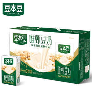豆本豆唯甄豆奶250ml24盒整箱营养早餐植物蛋白饮料原味谷物