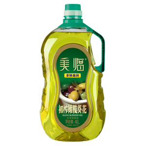 美临 初榨橄榄葵花调和油 食用油 (含18%特级初榨橄榄油) 4L