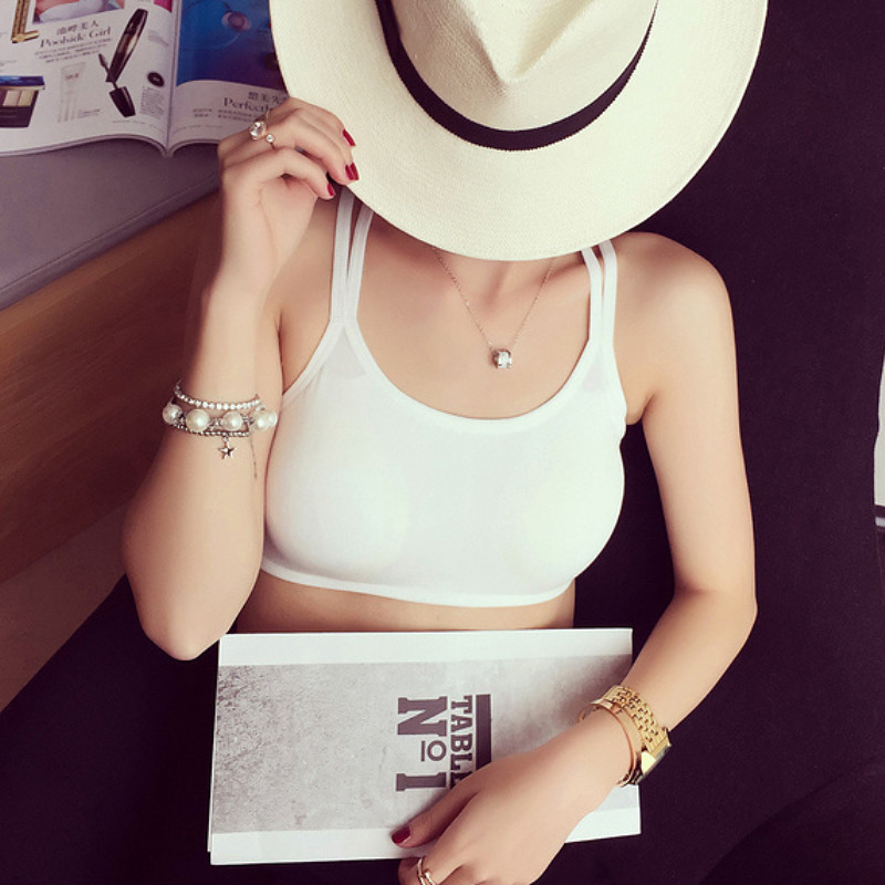 镂空百搭交叉美背运动背心抹胸