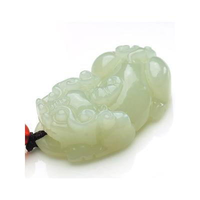 帛兰梓韵天然和田白玉貔貅吊坠白玉挂坠貔貅吊坠男士玉坠白玉