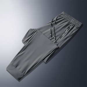 冰丝裤男士夏季超薄款速干运动休闲长裤子直筒大码透气束脚空调裤