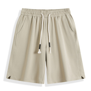 男装夏季新款短裤男高街复古纯色休闲裤宽松运动五分裤基础款