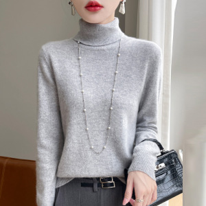 秋冬新款高领羊毛衫女短款毛衣打底针织衫宽松显瘦百搭保暖上衣