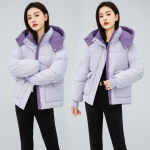 羽绒棉衣女外套新款连帽面包服百搭冬装韩版宽松短款时尚棉服
