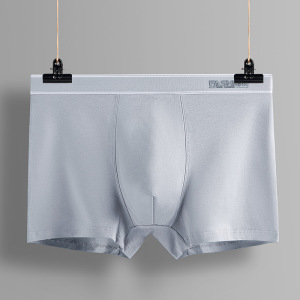 里裆纯棉男士内裤 男士纯棉U凸平角裤 立体印花男士内裤