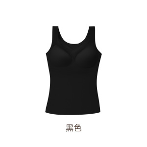 保暖背心免穿文胸无痕肌底衣发泡胶升温秋冬隐形背心女带胸垫打底