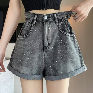 满天星短裤女夏季薄款潮流宽松美式运动舒适休闲裤女士高腰短裤子