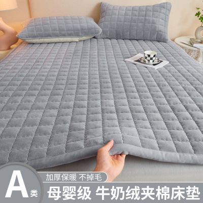 秋冬加厚牛奶绒床单单件冬季加绒被单珊瑚绒冬天家用宿舍单人毛毯