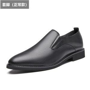 新款百搭春夏正装皮鞋休闲商务男鞋青年舒适软底单鞋软面