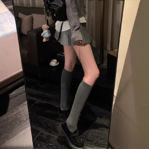 灰色百褶裙女新款秋冬季jk短裙高腰a字羊毛半裙毛呢半身裙子