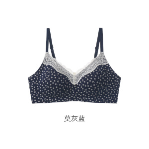 18岁少女内衣女纯棉薄高中生大学生小胸聚拢日系甜美碎花文胸套装