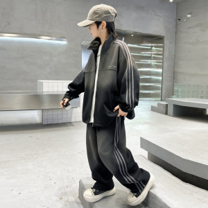 儿童套装春秋款2026新款男童春装运动服中大童春季外套两件套
