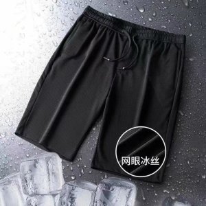 冰丝短裤男士2026年夏季新款韩版宽松型弹力拼接贴标沙滩五分中裤