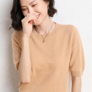 20265秋季针织衫女式毛衣女短袖圆领女出口