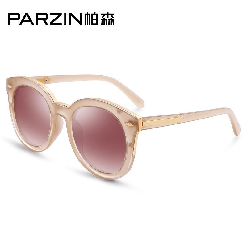 帕森太阳镜女 轻盈tr90偏光镜 箭头复古圆框炫彩膜潮墨镜2016新品9821