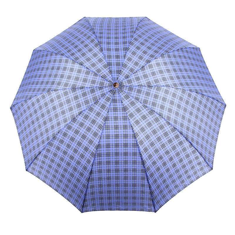 天堂伞 经典格子伞 300t十片格 晴雨伞 高密拒水易甩干 三折伞