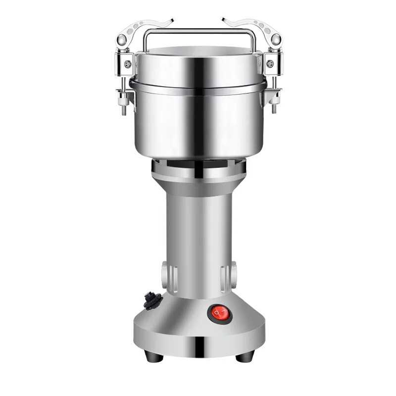 不锈钢电动磨粉机 中药打粉机药材三七粉五谷杂粮磨粉机家用打粉机