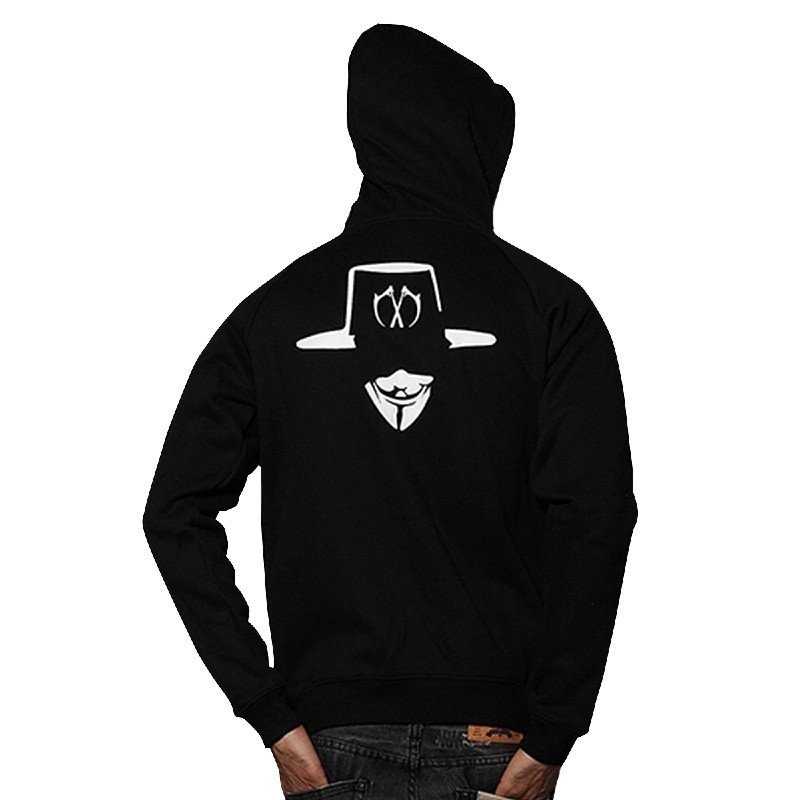 miracle kill 经典款v字仇杀队潮牌男装加厚抓绒拉链卫衣