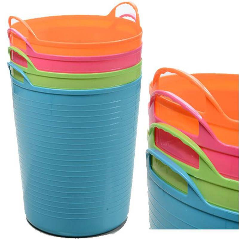 婴儿沐浴盆 杂物桶 桶储物 收纳桶 玫红色 普润收纳用品【价格 图片