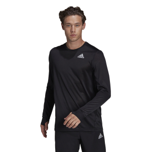 Adidas阿迪达斯男装2021冬季新款舒适圆休闲领长袖运动T恤H58590