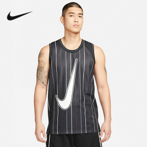 Nike耐克条纹背心男2023夏季新款篮球运动服无袖T恤衫DX0436-010