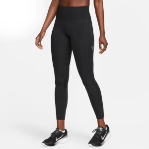 Nike 纯色运动瑜伽透气运动长裤 女款 黑色 FB4657-010