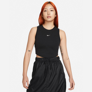 Nike Sportswear Essentials 纯色运动罗纹短款背心 女款 黑色 FB8280-010