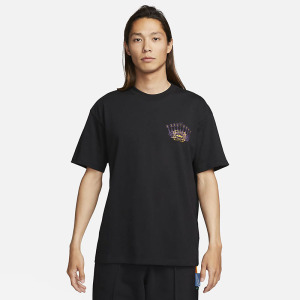 Nike Logo标志王冠印花图案运动短袖T恤 男款 黑色 FJ2351-010
