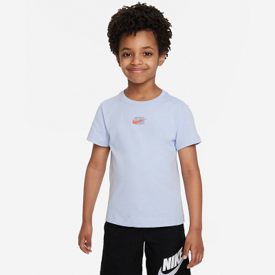 Nike 童装 G Cel 背面图案印花圆领短袖T恤 男童 狂喜钴蓝 FQ0722-479