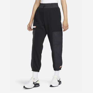Nike耐克女子运动裤冬季新款小标宽松束脚拼接休闲长裤FB8682-010