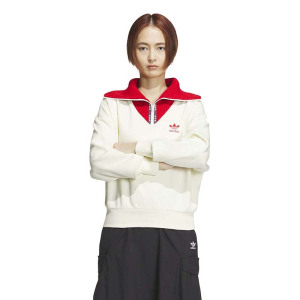 adidas阿迪达斯三叶草女子CNY运动休闲卫衣潮流套头衫JE1606